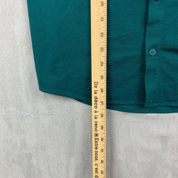 Lululemon Mens Shirt Small Teal Green Commission Long Sleeve Button Up Cotton - Picture 4 of 7